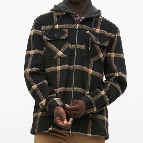 Aeropostale Plaid Zip-Up Shirt Jacket Size small runs bigger NWT - Picture 1 of 8